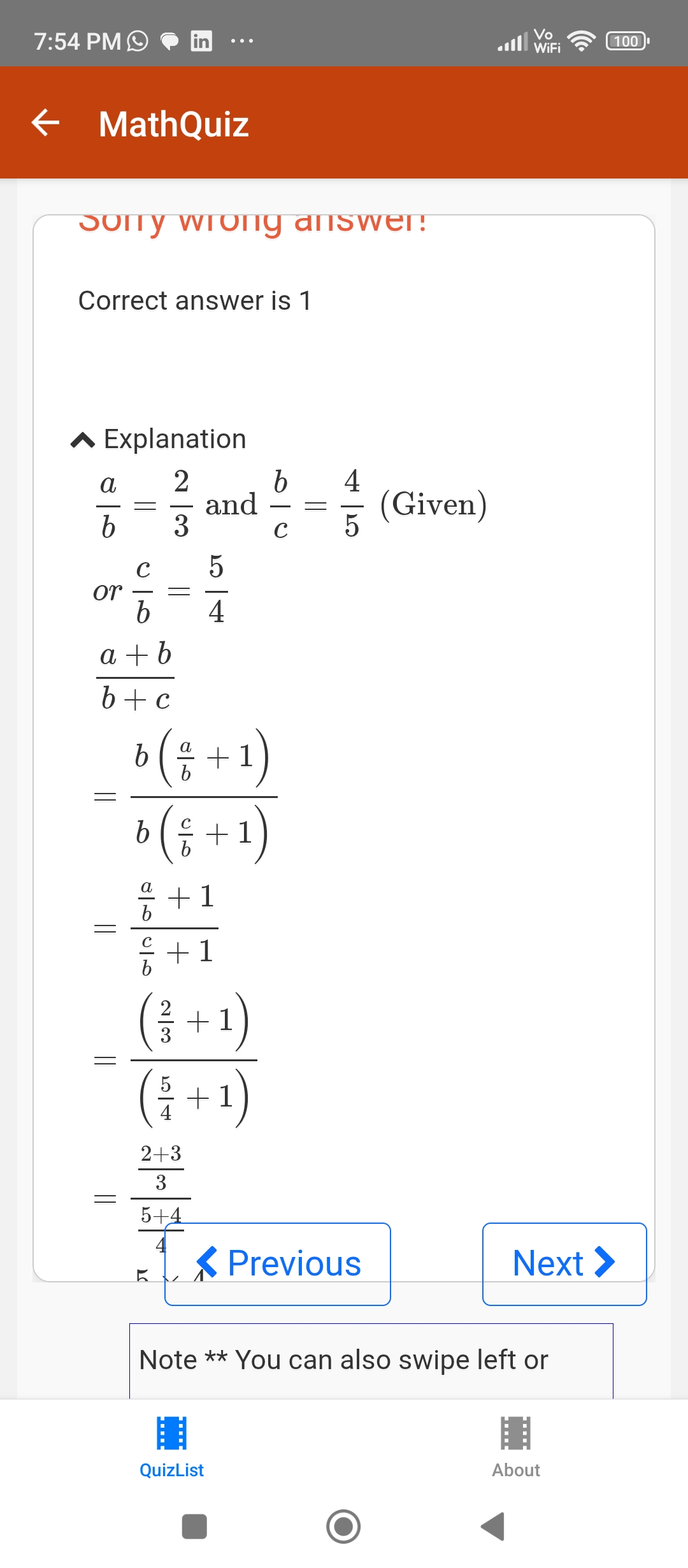 RN Math Quiz Screenshot 3